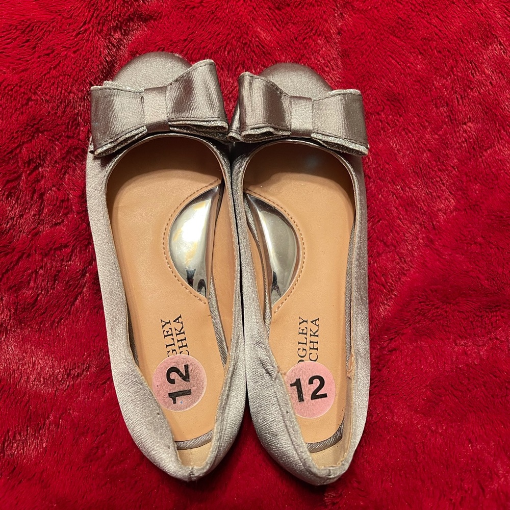 Silver dress shoes